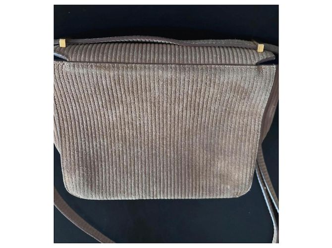 Borsa a Spalla Wandler Lina in Velluto a Coste Beige - vista 5