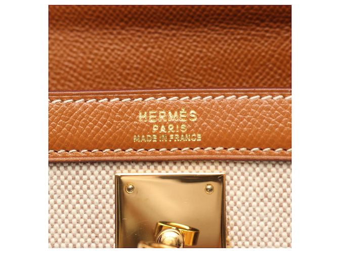 Borsa Hermès Kelly 32 Marrone Beige - vista 4