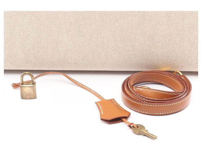 Borsa Hermès Kelly 32 Marrone Beige - vista 6
