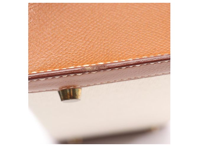 Borsa Hermès Kelly 32 Marrone Beige - vista 7
