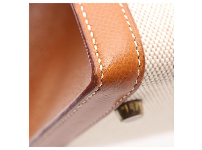 Borsa Hermès Kelly 32 Marrone Beige - vista 8
