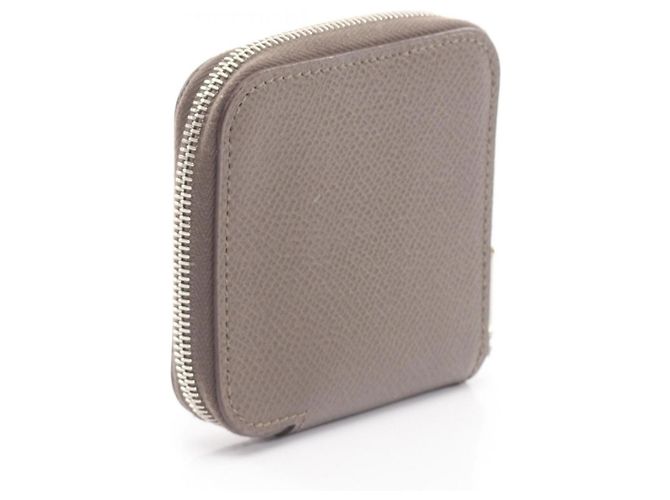Billetera compacta mini Azap Silkin de Hermès con monedero Castaño Gris - vista 2
