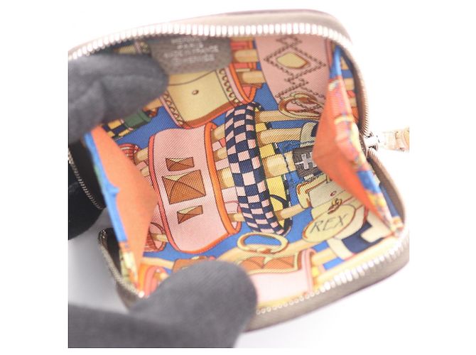 Billetera compacta mini Azap Silkin de Hermès con monedero Castaño Gris - vista 3