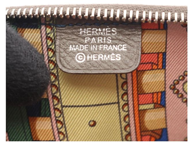 Billetera compacta mini Azap Silkin de Hermès con monedero Castaño Gris - vista 4