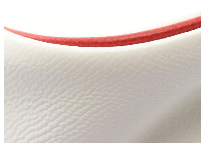 Hermès Trim 31 Schultertasche Weiß Rot - Ansicht 6