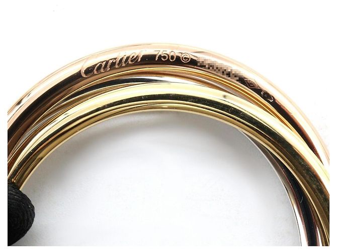 Collar de cordón con diamante Trinity de Cartier Plata Dorado - vista 3