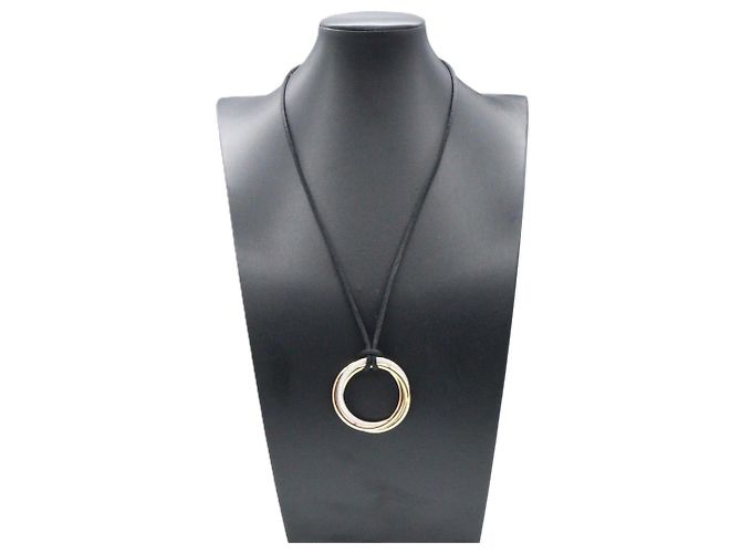 Collar de cordón con diamante Trinity de Cartier Plata Dorado - vista 6