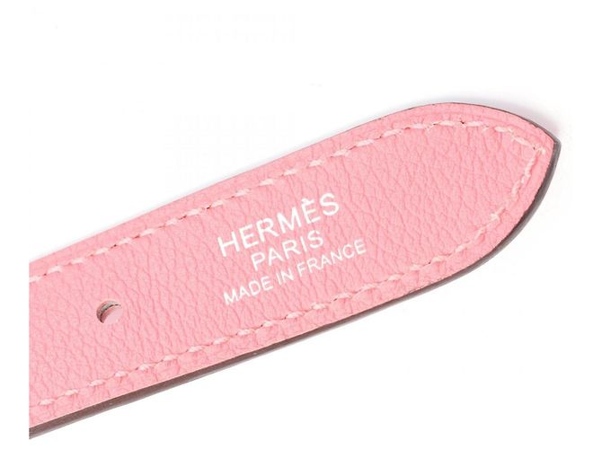 Borsa a Spalla Hermès Trim 24 Duo in Pelle Evercalf Rosa - vista 4