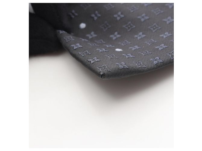 Louis Vuitton Monogram Silk Tie Brown Navy blue - view 7