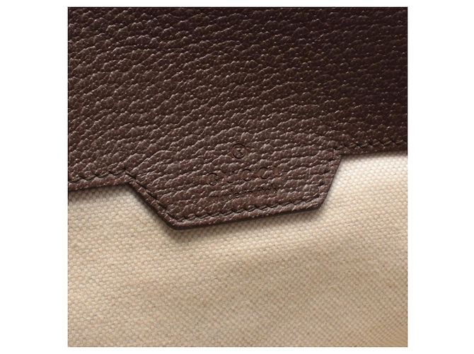 Gucci Jumbo GG Canvas- und Leder-Rucksack Braun Beige - Ansicht 4