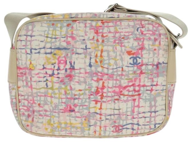 Chanel Vintage Clover Camera Printed Canvas Small Multicolore - vista 2