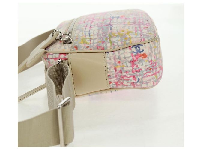 Chanel Vintage Clover Camera Printed Canvas Small Multicolore - vista 3