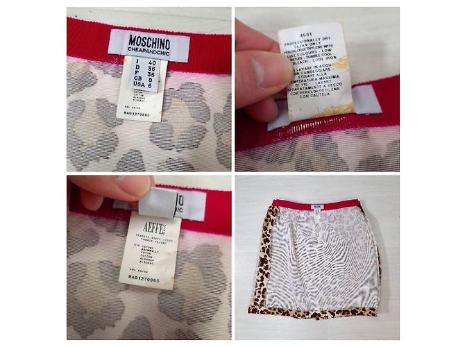 Moschino Cheap And Chic Minigonna leopardata Moschino vintage anni '90 - vista 8