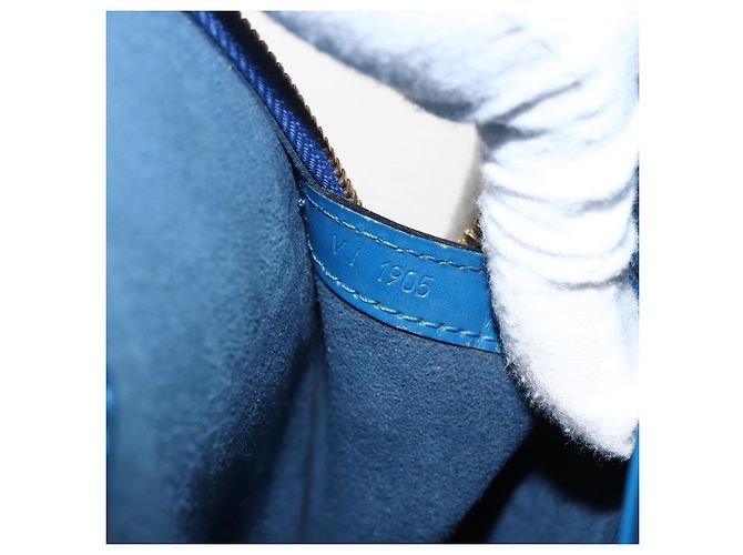 Louis Vuitton Lussac Epi Leather Blu - vista 7