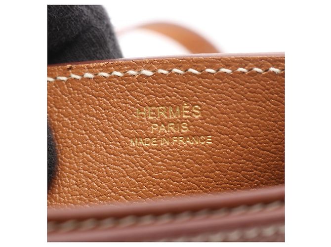 Borsa a Spalla/Mano Hermès Hermès Perspective Cavaliere 21 Marrone D'oro - vista 4