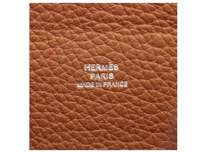 Borsa a Spalla Vide Poche Hermès Marrone D'oro - vista 4