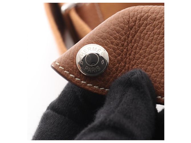 Borsa a Spalla Vide Poche Hermès Marrone D'oro - vista 7