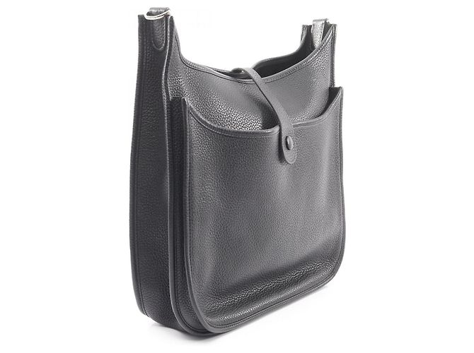 Borsa a Spalla Hermès Evelyn 3 Trois GM Nero - vista 2