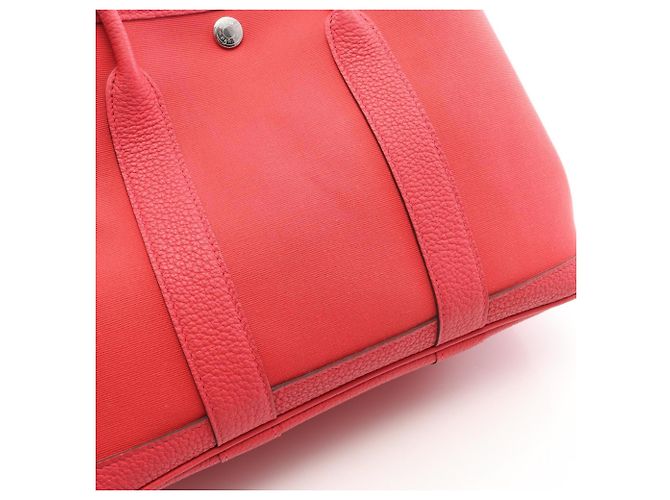 Borsa Tote Hermès Garden Party TPM Rosso - vista 10