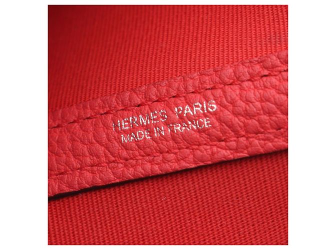 Borsa Tote Hermès Garden Party TPM Rosso - vista 4
