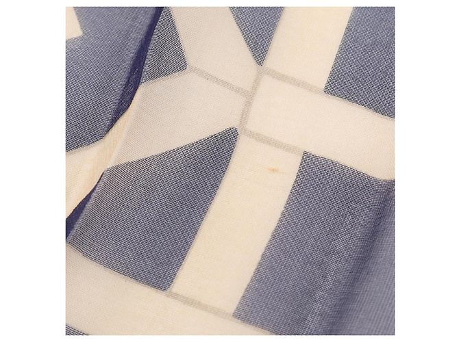 Hermès Carré 140 Foulard in Seta Blu Navy Multicolore - vista 7