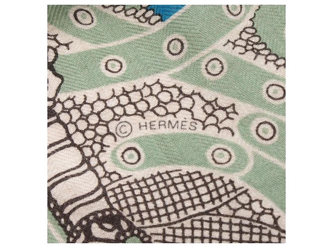 Sciarpa Hermès Carre Jean 140 Selle de Dignitaire Rosa Multicolore - vista 4