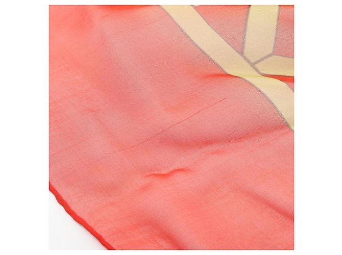 Sciarpa Carré 140 Rosérie in Mussola Hermès Rosso Multicolore - vista 5