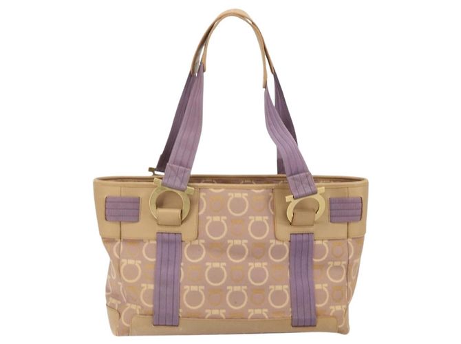 Borsa Gancini in tela Salvatore Ferragamo Porpora - vista 2