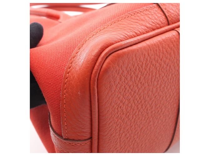 Sac Tote Hermès Garden Party TPM Rouge - vue 10