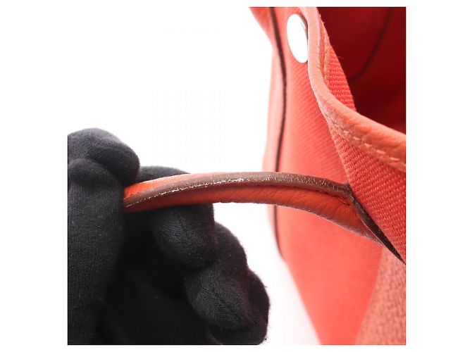 Sac Tote Hermès Garden Party TPM Rouge - vue 11