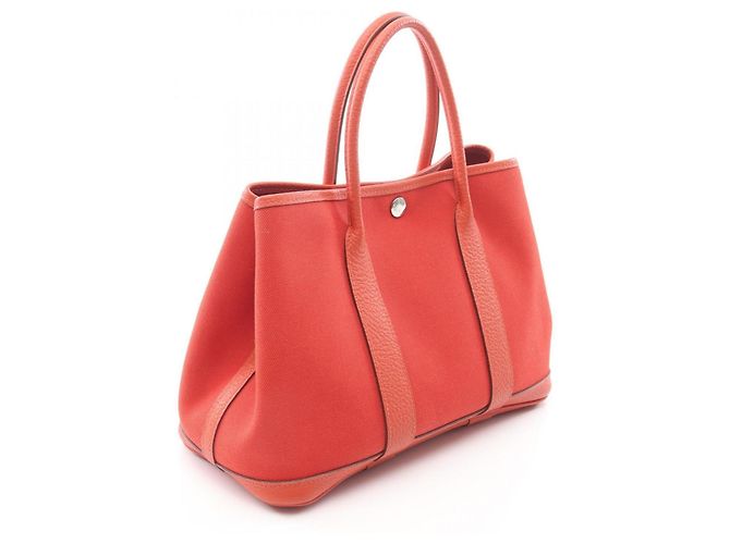 Sac Tote Hermès Garden Party TPM Rouge - vue 2