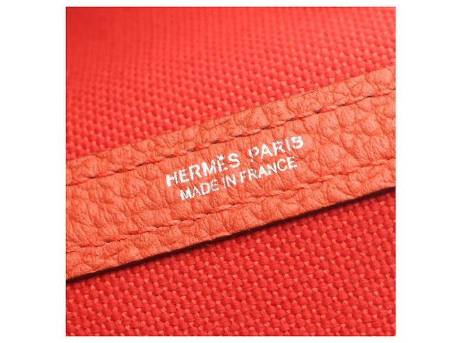 Sac Tote Hermès Garden Party TPM Rouge - vue 4