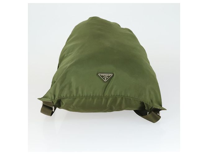 PRADA Backpack Nylon Khaki Silver Auth bs32692 Silvery - view 5
