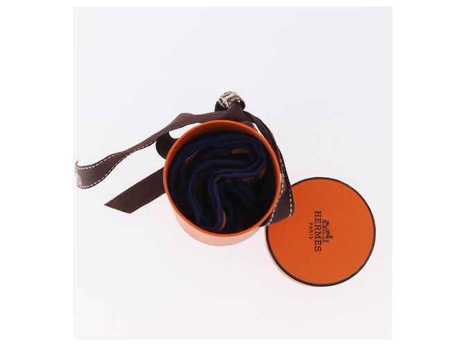 Hermès Foulard Twilly HERMES Carrozza in Seta Blu Navy Auth 170363V - vista 13