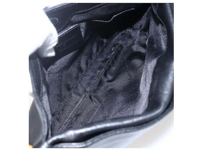 Borsa a Spalla Salvatore Ferragamo in Pelle Oro Nero Auth ka2367 D'oro - vista 10