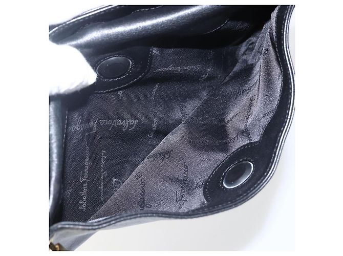 Borsa a Spalla Salvatore Ferragamo in Pelle Oro Nero Auth ka2367 D'oro - vista 11