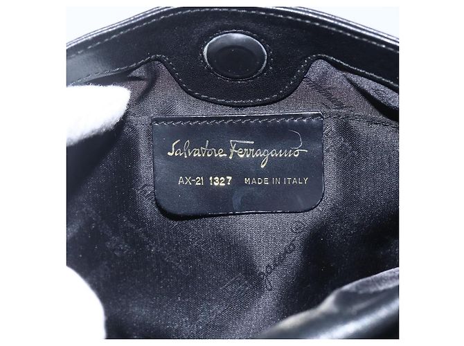 Borsa a Spalla Salvatore Ferragamo in Pelle Oro Nero Auth ka2367 D'oro - vista 12