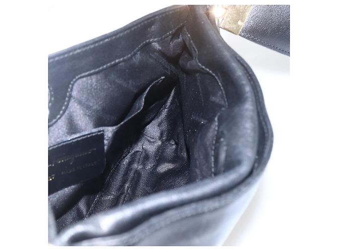 Borsa a Spalla Salvatore Ferragamo in Pelle Oro Nero Auth ka2367 D'oro - vista 17