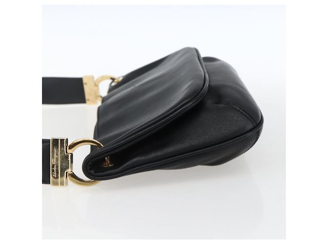 Borsa a Spalla Salvatore Ferragamo in Pelle Oro Nero Auth ka2367 D'oro - vista 3