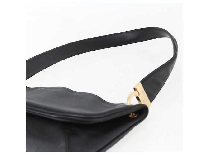 Borsa a Spalla Salvatore Ferragamo in Pelle Oro Nero Auth ka2367 D'oro - vista 8