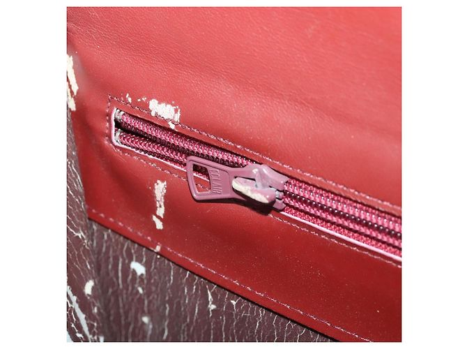 CARTIER Bolso de Hombro Must Line Cuero Burdeos Oro Auth ep12994 Dorado - vista 20