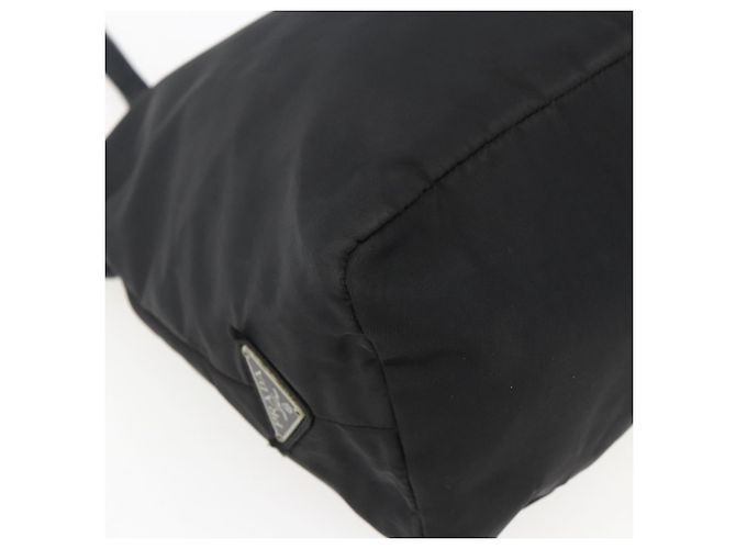 Borsa Tote PRADA in nylon nero argento Auth bs33254 - vista 14