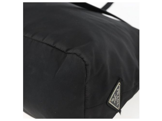Borsa Tote PRADA in nylon nero argento Auth bs33254 - vista 15