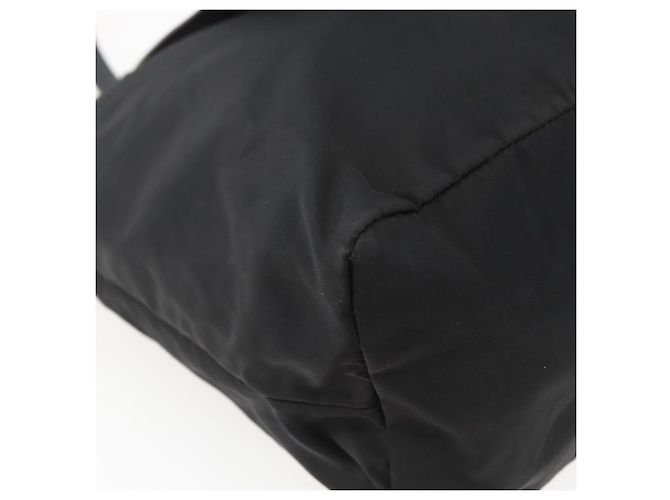 Borsa Tote PRADA in nylon nero argento Auth bs33254 - vista 16