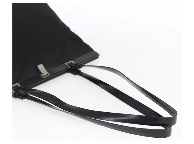 Borsa Tote PRADA in nylon nero argento Auth bs33254 - vista 7