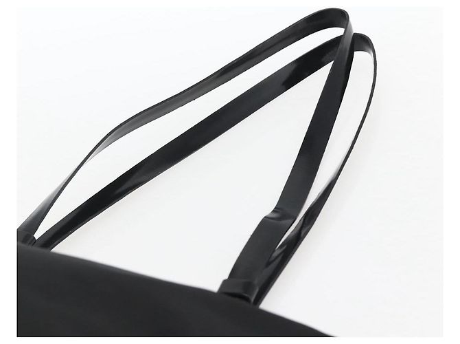 Borsa Tote PRADA in nylon nero argento Auth bs33254 - vista 8