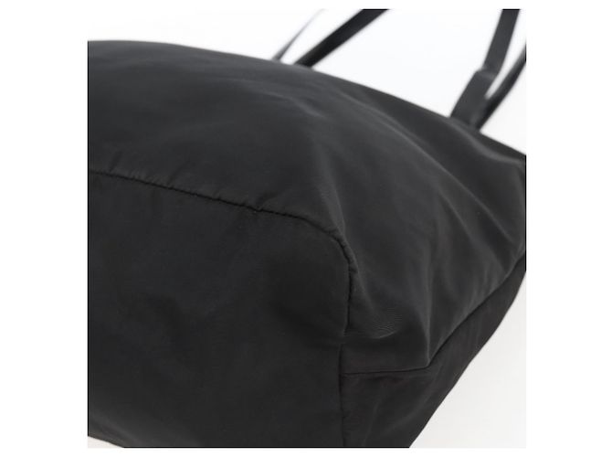 Borsa Tote PRADA in nylon nero argento Auth bs33254 - vista 9