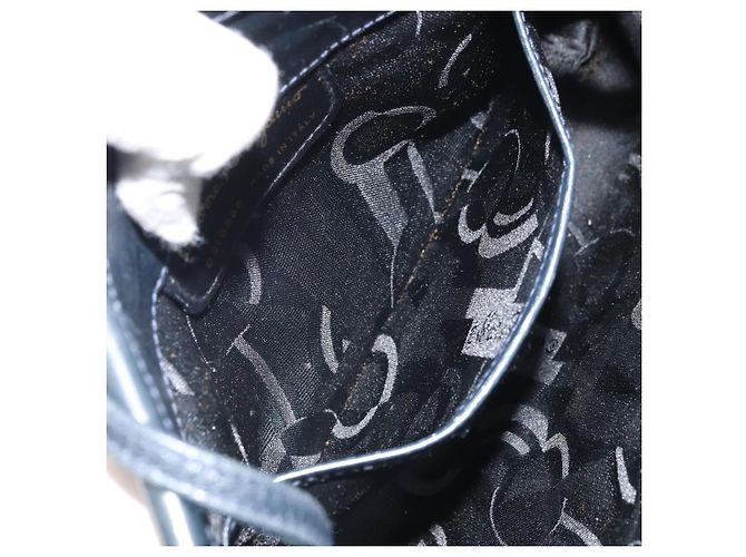 Borsa a Spalla Salvatore Ferragamo in Pelle Blu Navy Oro Auth bs33229 D'oro - vista 11