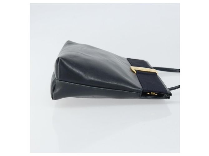 Borsa a Spalla Salvatore Ferragamo in Pelle Blu Navy Oro Auth bs33229 D'oro - vista 3