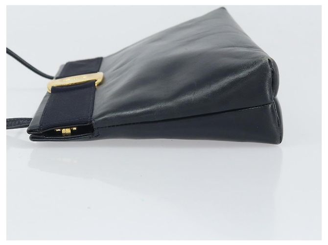 Borsa a Spalla Salvatore Ferragamo in Pelle Blu Navy Oro Auth bs33229 D'oro - vista 4